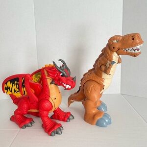 Fisher-Price Imaginext Mega T-Rex & Eagle Talon Castle Dragon Dinosaurs Motion
